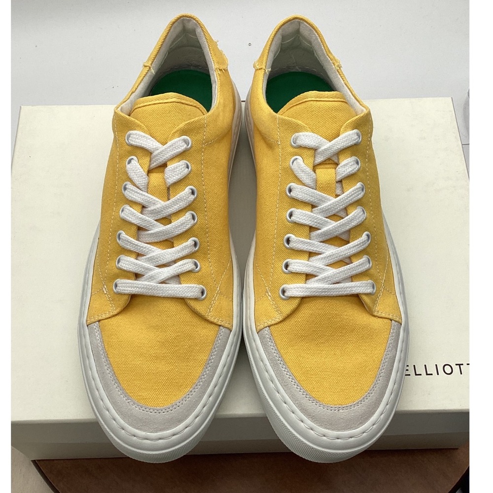 John Elliott Edition One‎ Yellow Canvas Suede Low Top Sneakers Mens 42